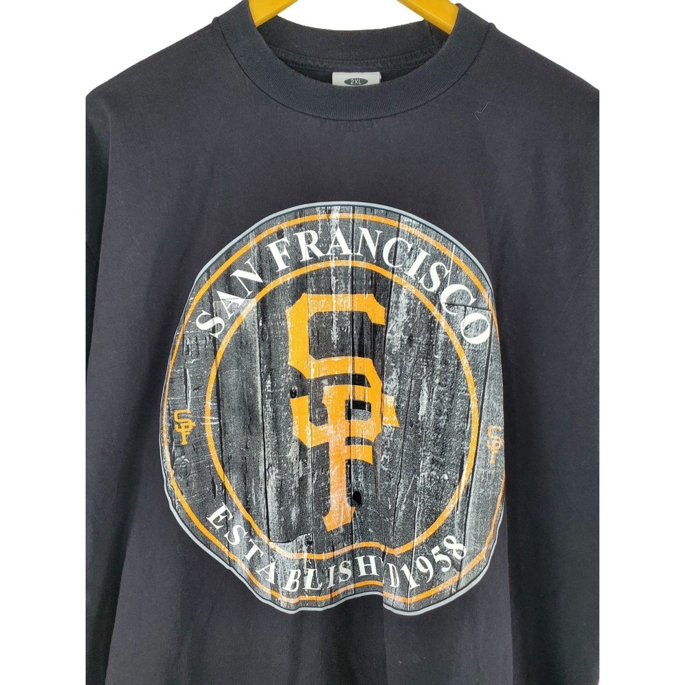 VTG San Francisco Giants T-Shirt Men's 2XL USA Double Sided Heavyweight Pro Club